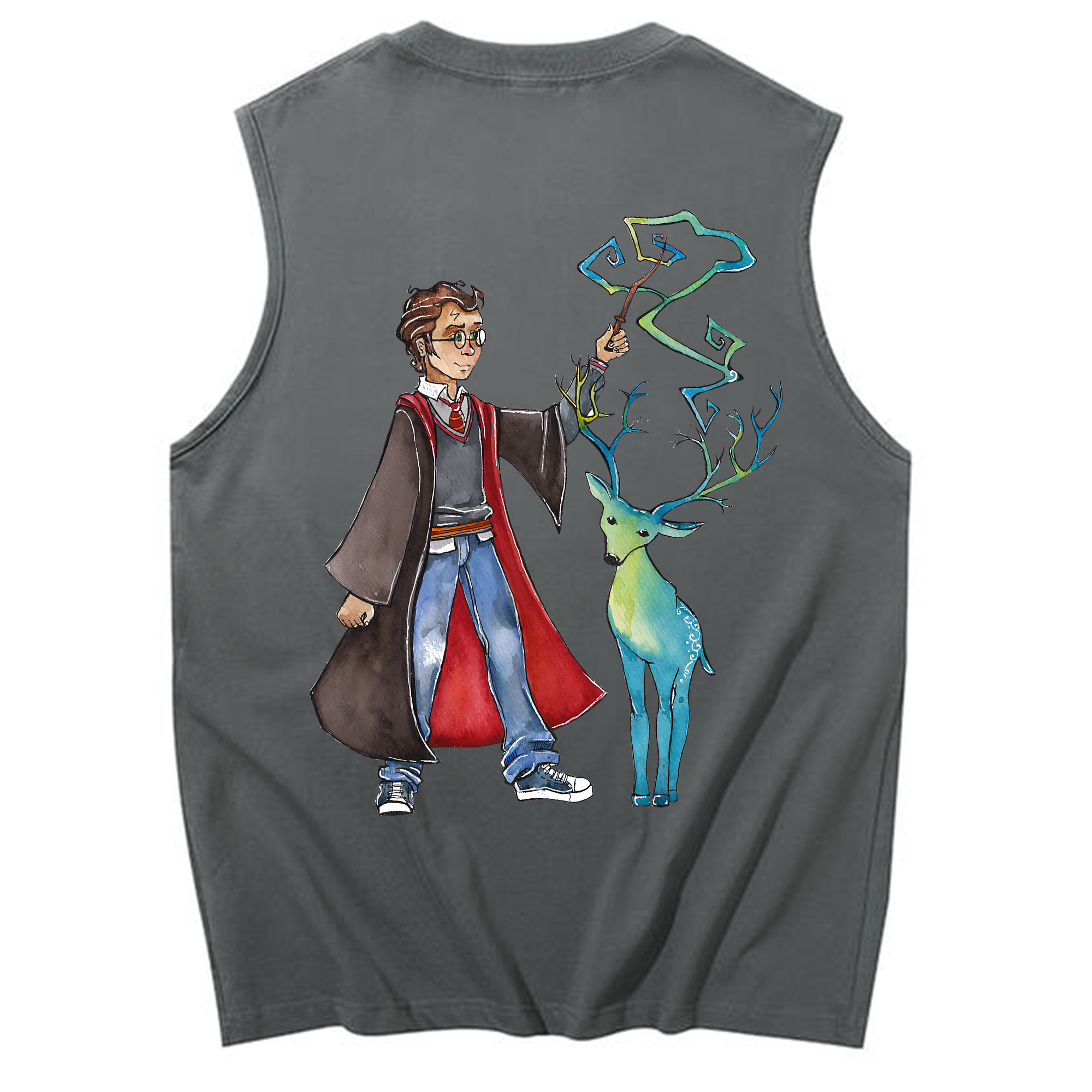 （画像用） Harry Potter ハリー・ポッターシリーズ コットン100％タンクトップ（背面プリント）